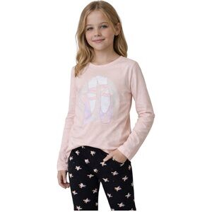 Cat & Jack Girls Ballet Top + Unicorn Leggings Set Size L (10/12) Excellent